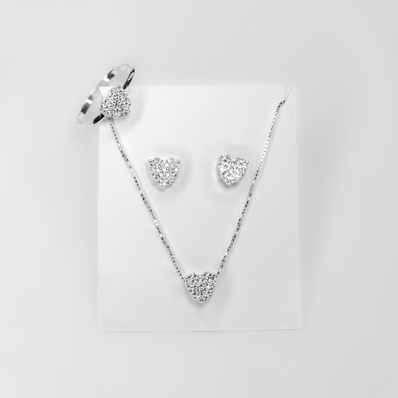 CONJUNTO CORAÇÃO CRAVEJADO