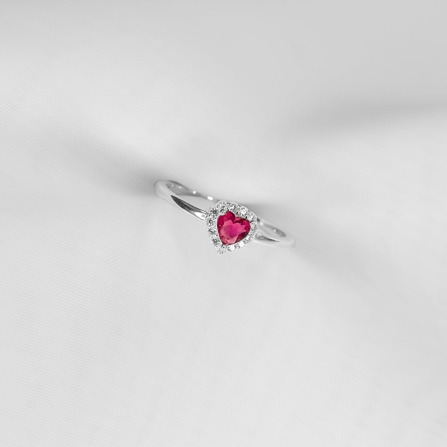 ANEL CORAÇÃO CRAVEJADO ZIRCÔNIA ROSA- INSPIRAÇÃO