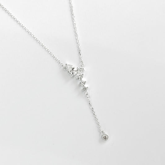 COLAR GARGANTILHA GRAVATINHA ZIRCÔNIAS BRANCAS