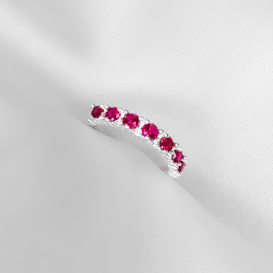 ANEL APARADOR CRAVEJADO ZIRCÔNIAS REDONDAS