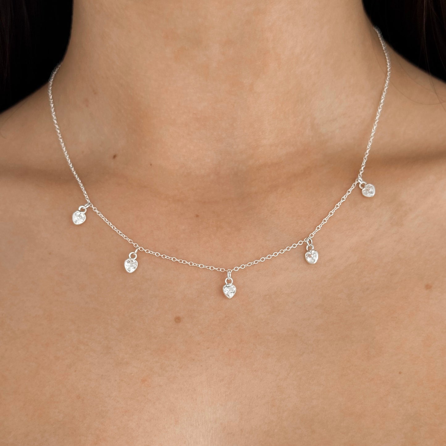 CHOKER ZIRCÔNIAS DE CORAÇÕES