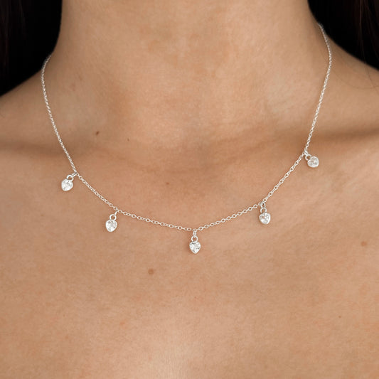 CHOKER ZIRCÔNIAS DE CORAÇÕES